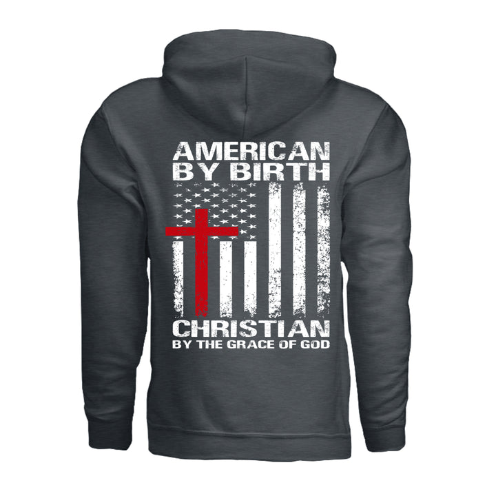 Grace of God Hoodie - Dark Heather - Back - Stone &amp; Sling