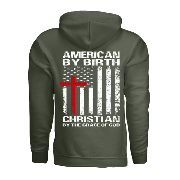 Grace of God Hoodie - Military Green - Back - Stone &amp; Sling