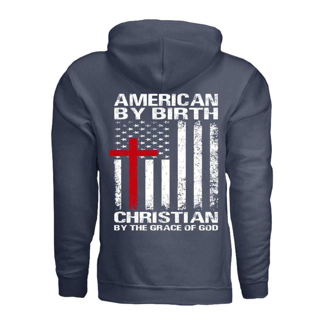 Grace of God Hoodie - Navy - Back - Stone & Sling