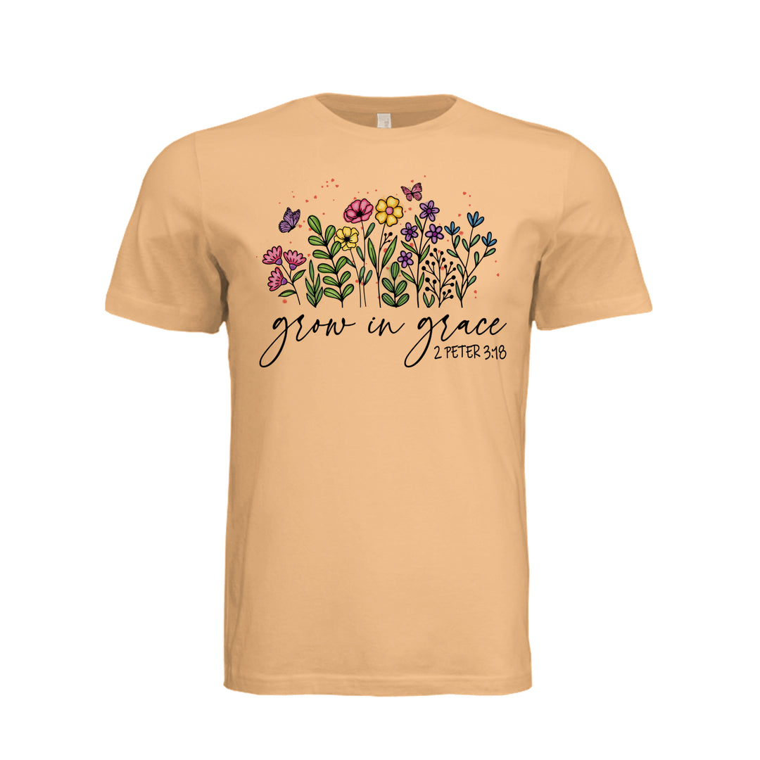 Grow in Grace Unisex Tee - Peach - Stone & Sling