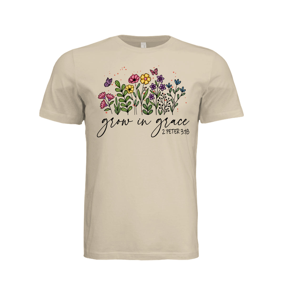 Grow in Grace Unisex Tee - Soft Cream - Stone &amp; Sling