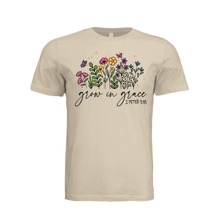 Grow in Grace Unisex Tee - Soft Cream - Stone &amp; Sling