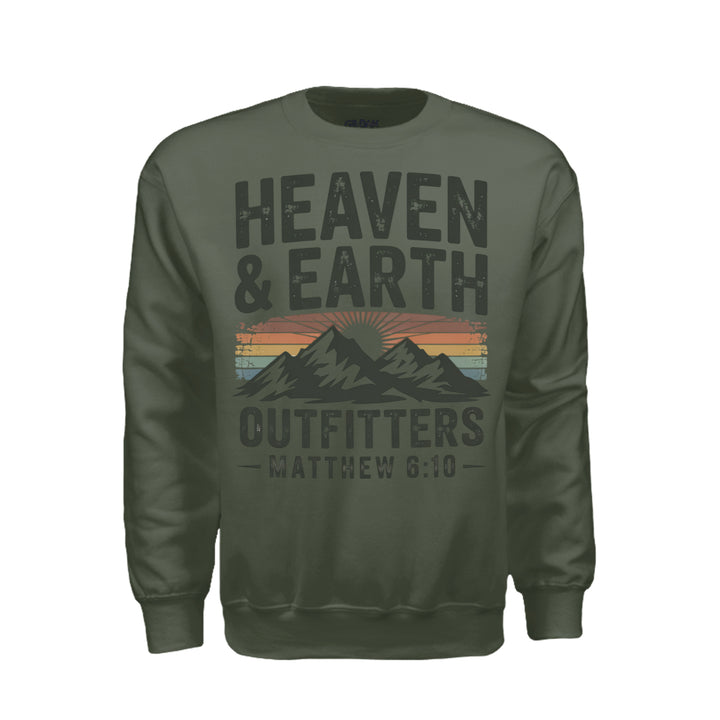 Heaven and Earth Sweatshirt - Military Green - Stone &amp; Sling