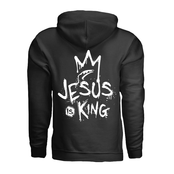 Jesus Is King Hoodie - Black - Back - Stone &amp; Sling