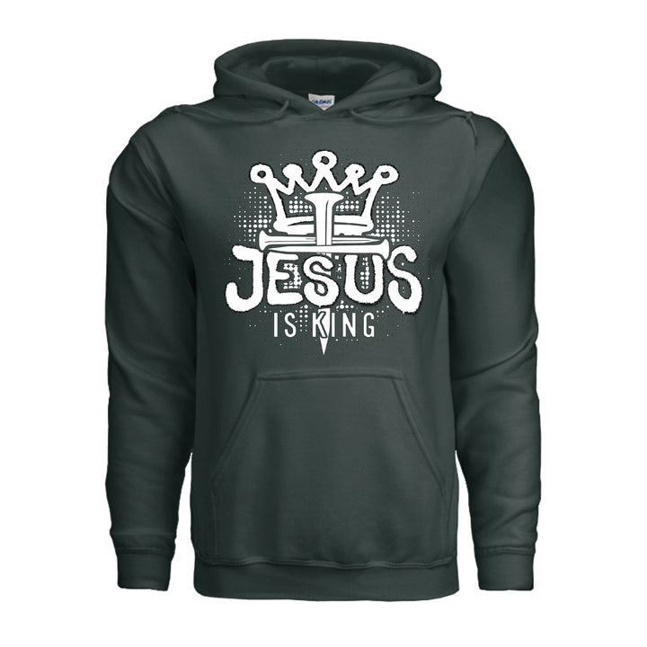 Jesus Is King Hoodie - Forest Green - Stone &amp; Sling