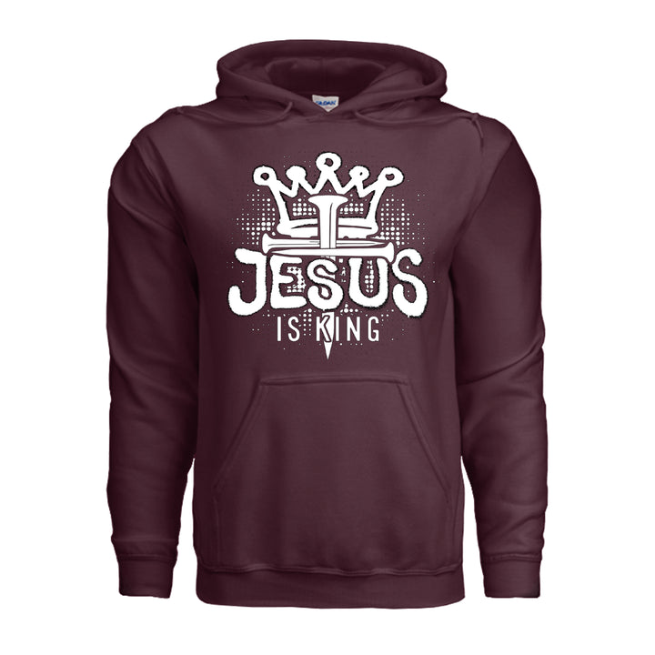 Jesus Is King Hoodie - Maroon - Stone &amp; Sling