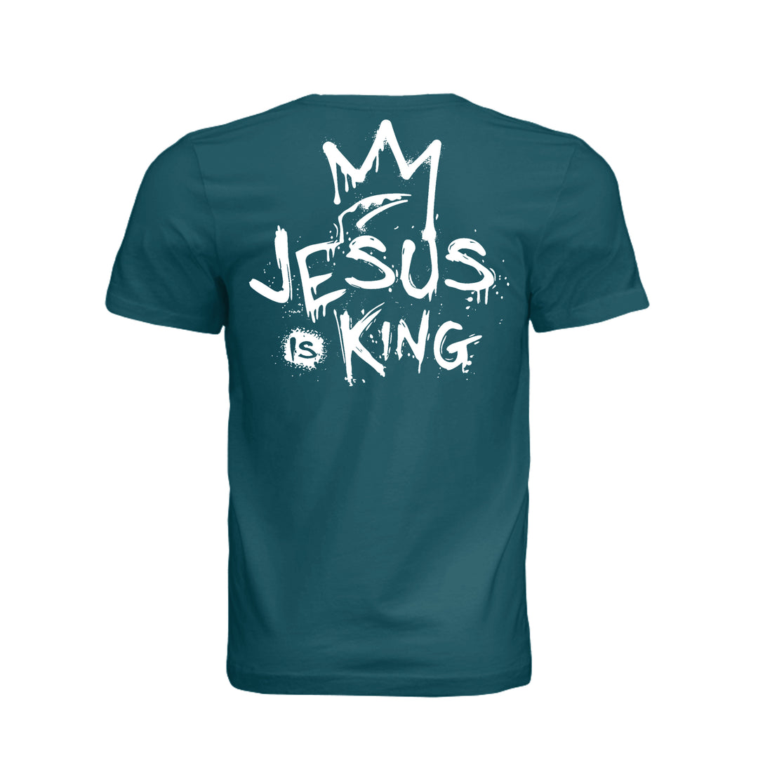 Jesus Is King Unisex Tee - Deep Teal - Stone &amp; Sling