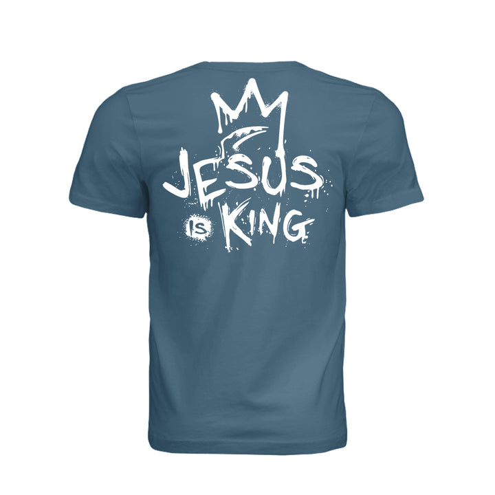 Jesus Is King Unisex Tee - Steel Blue - Stone &amp; Sling
