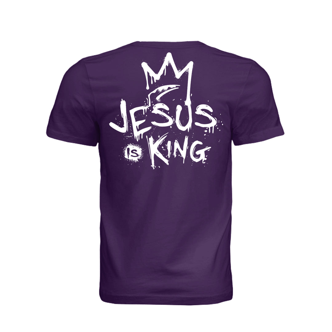 Jesus Is King Unisex Tee - Team Purple - Stone &amp; Sling