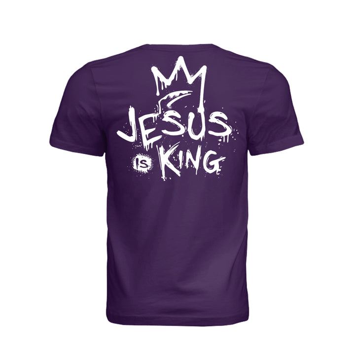 Jesus Is King Unisex Tee - Team Purple - Stone &amp; Sling