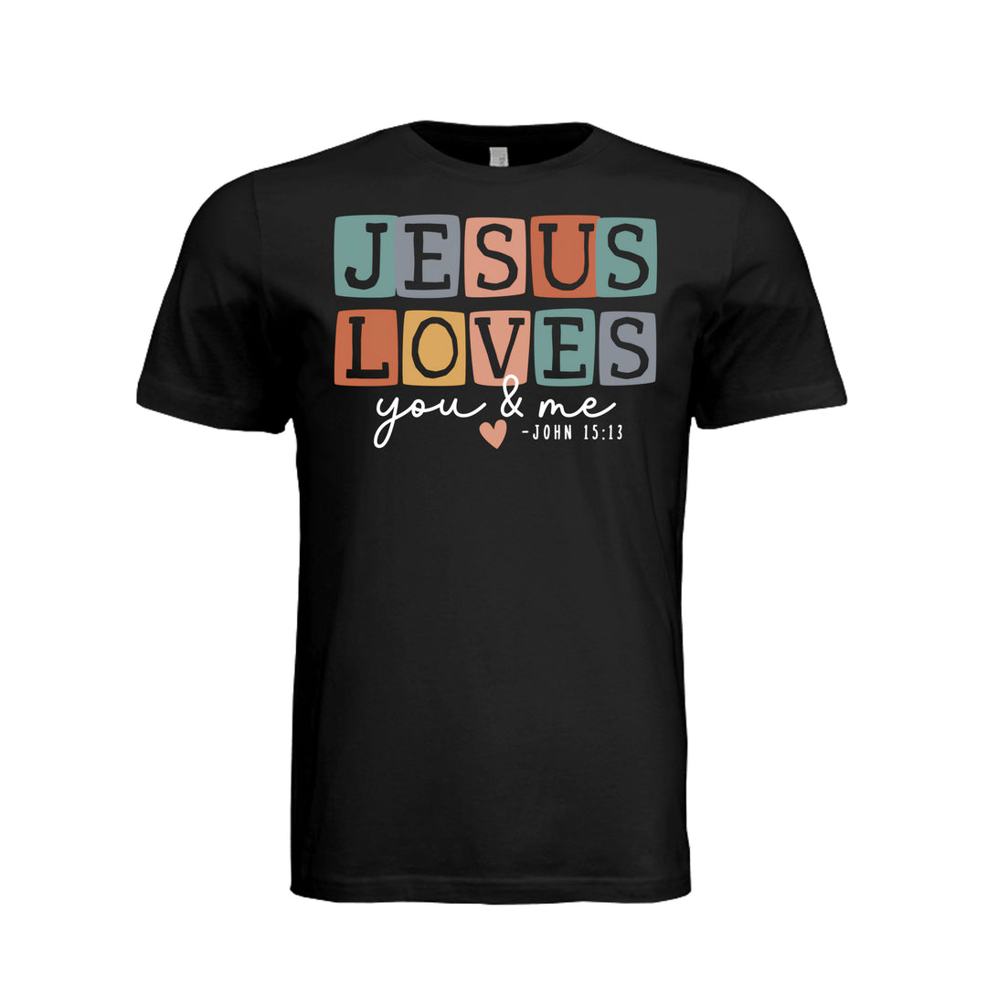Jesus Loves You Unisex Tee - Black - Stone &amp; Sling