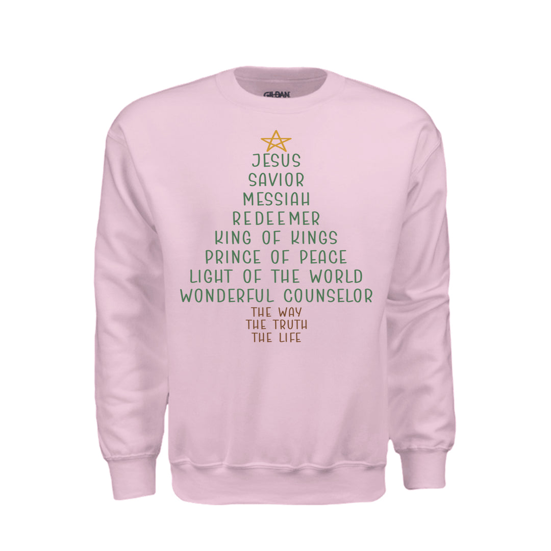 Jesus Tree Sweatshirt - Light Pink - Stone &amp; Sling