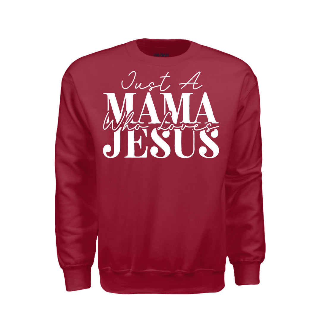 Just a Mama Sweatshirt - Cardinal Red - Stone &amp; Sling