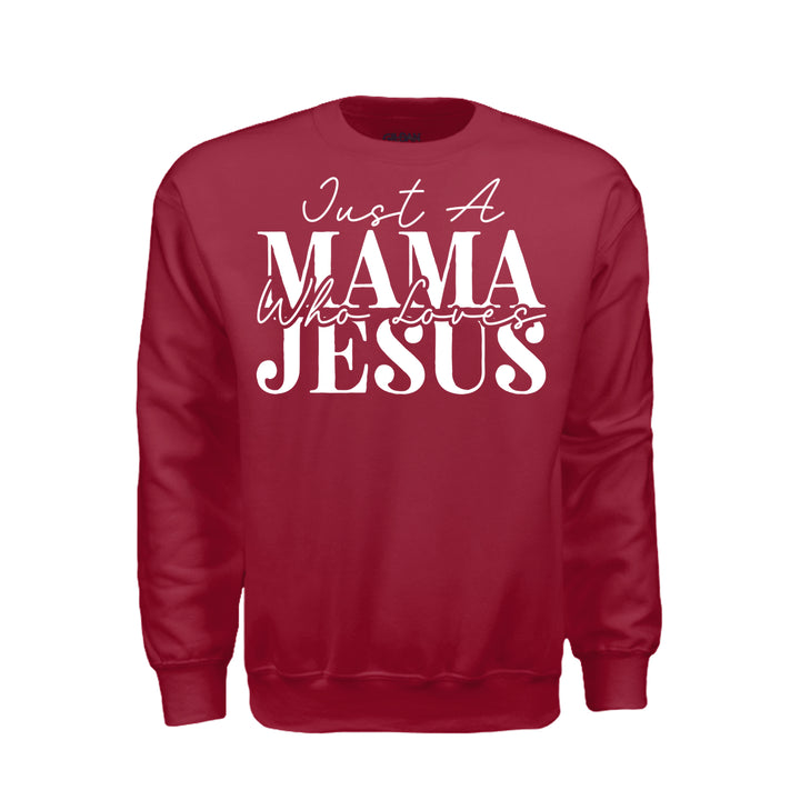Just a Mama Sweatshirt - Cardinal Red - Stone &amp; Sling