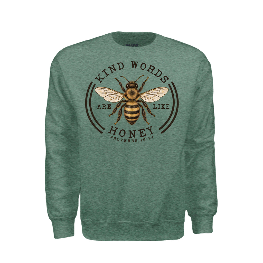 Kind Words Sweatshirt - Heather Dark Green - Stone & Sling