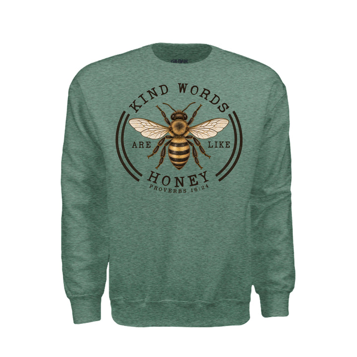 Kind Words Sweatshirt - Heather Dark Green - Stone & Sling