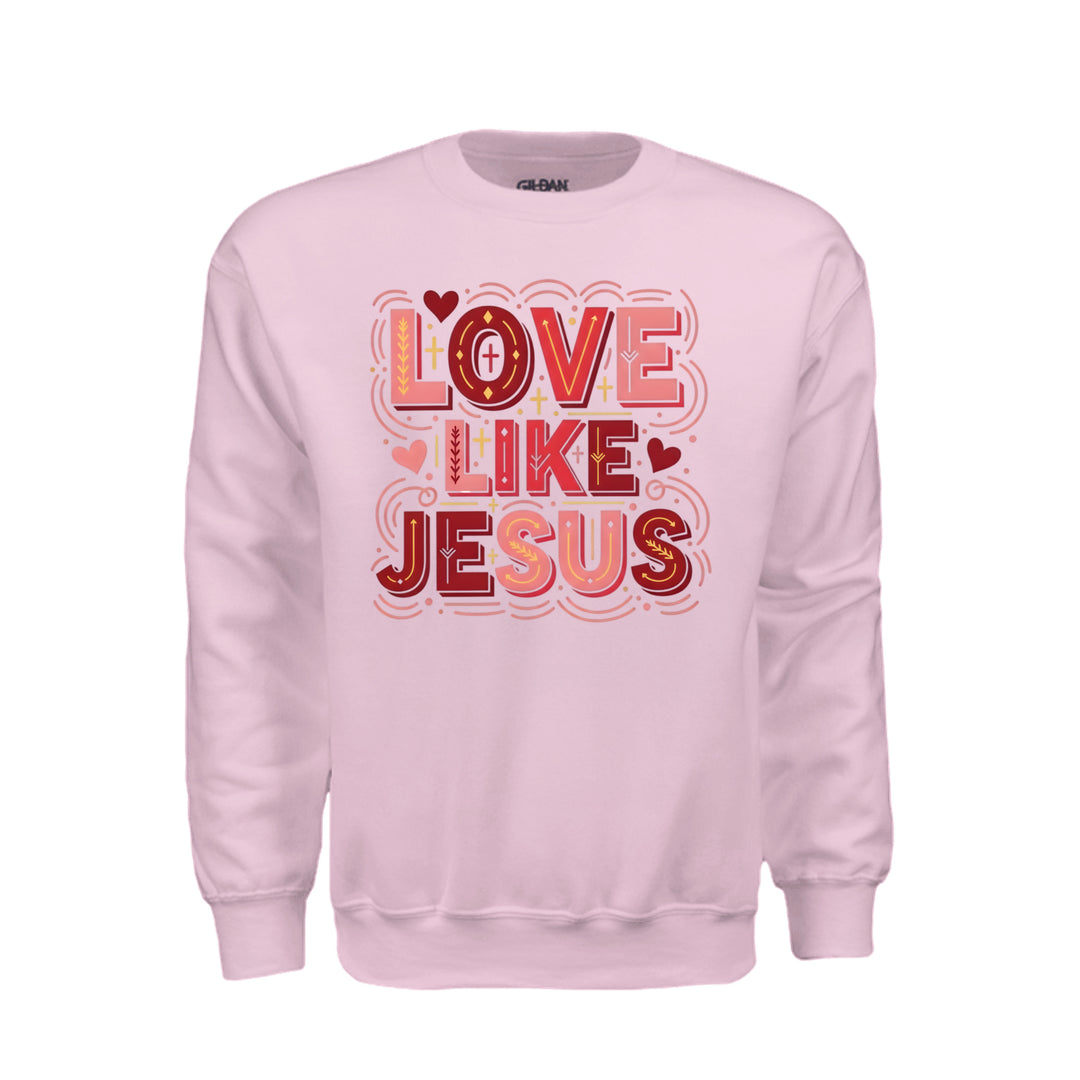 Love Like Jesus Sweatshirt - Light Pink - Stone & Sling