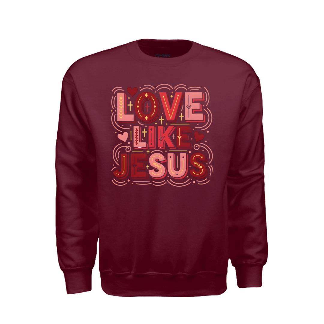 Love Like Jesus Sweatshirt - Maroon - Stone &amp; Sling