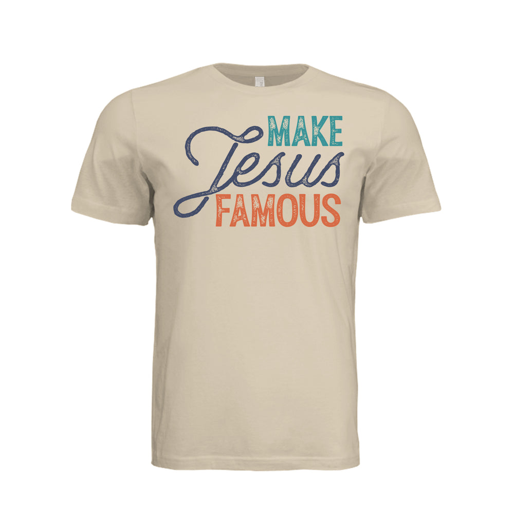 Make Jesus Famous Unisex Tee - Soft Cream - Stone & Sling