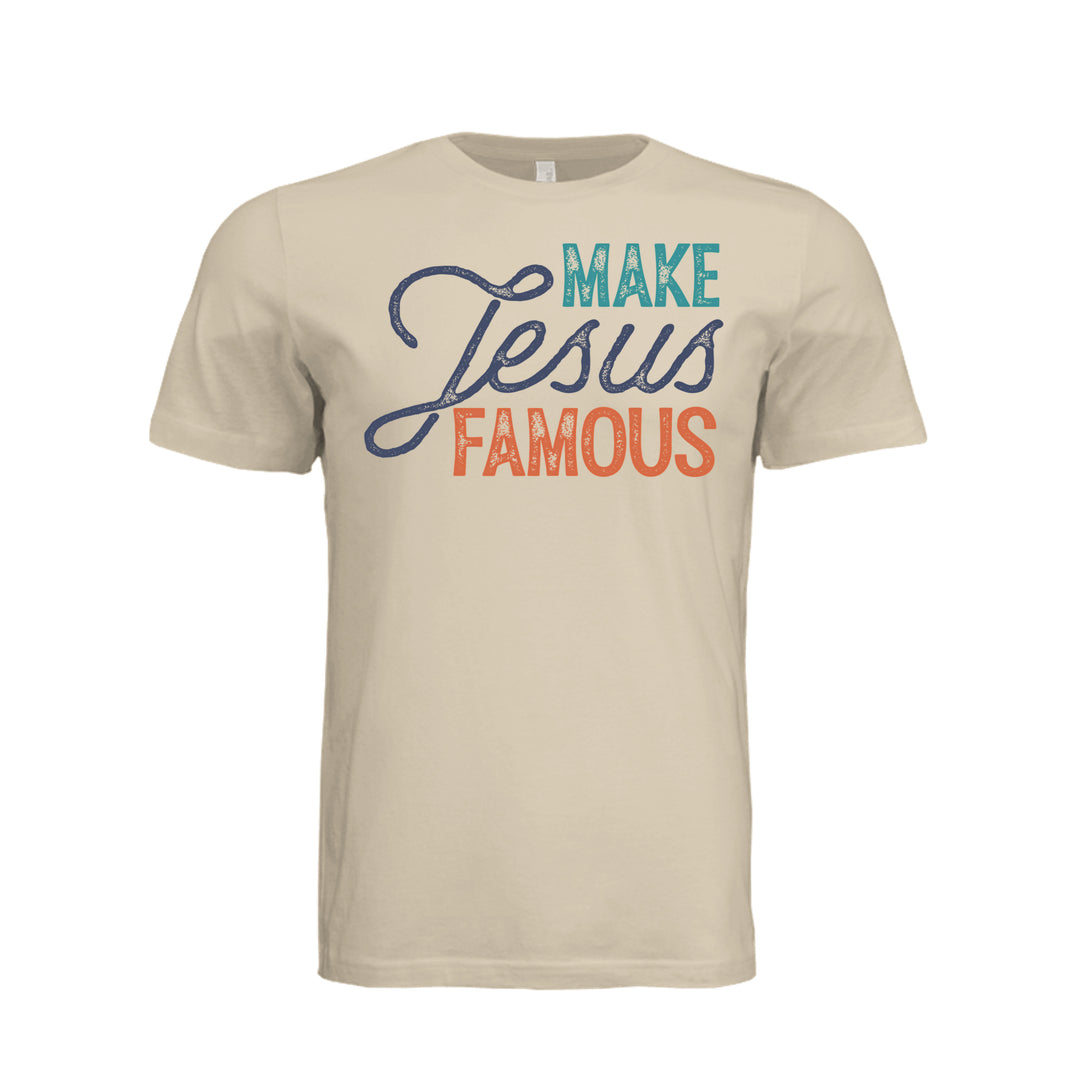 Make Jesus Famous Unisex Tee - Soft Cream - Stone &amp; Sling