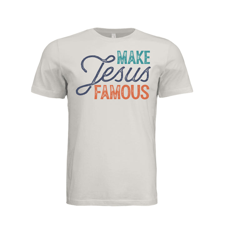 Make Jesus Famous Unisex Tee - Vintage White - Stone &amp; Sling