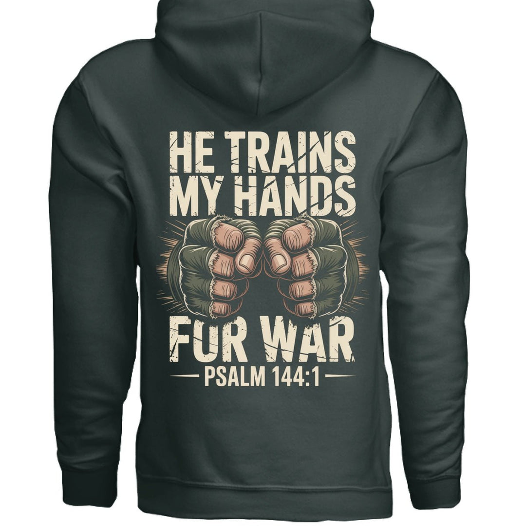 He Trains My Hands Hoodie - Stone & Sling