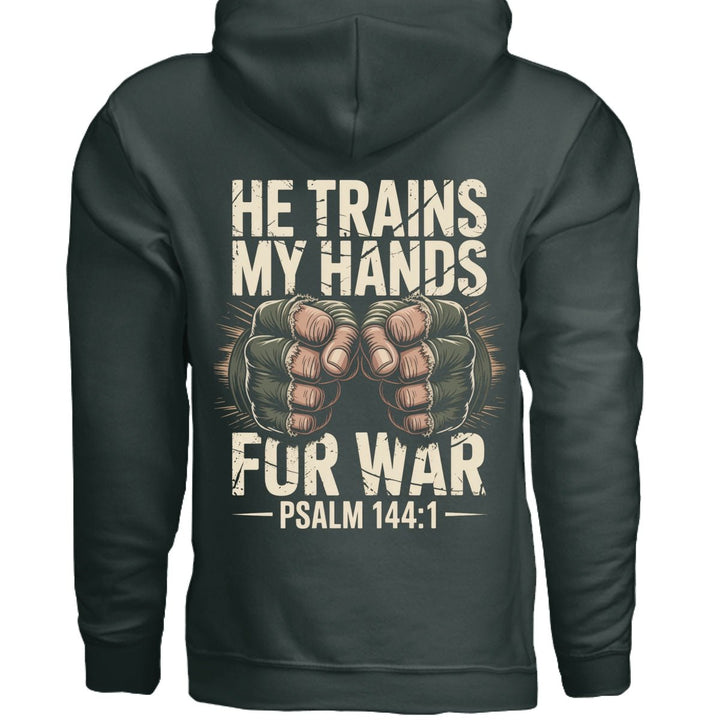 He Trains My Hands Hoodie - Stone & Sling