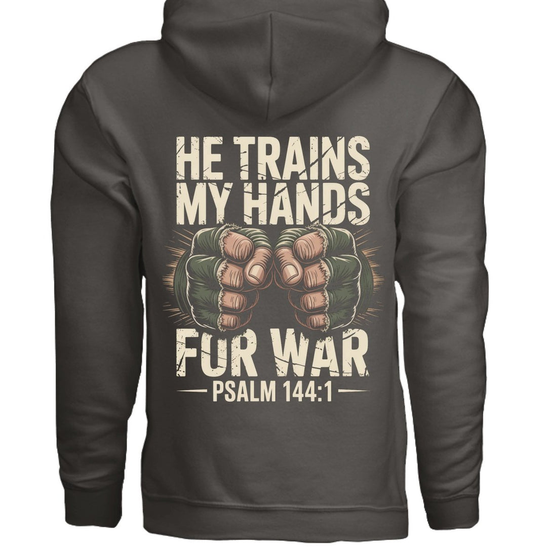 He Trains My Hands Hoodie - Stone & Sling