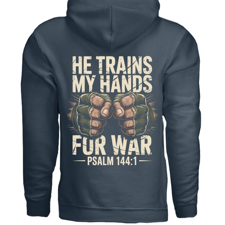 He Trains My Hands Hoodie - Stone & Sling