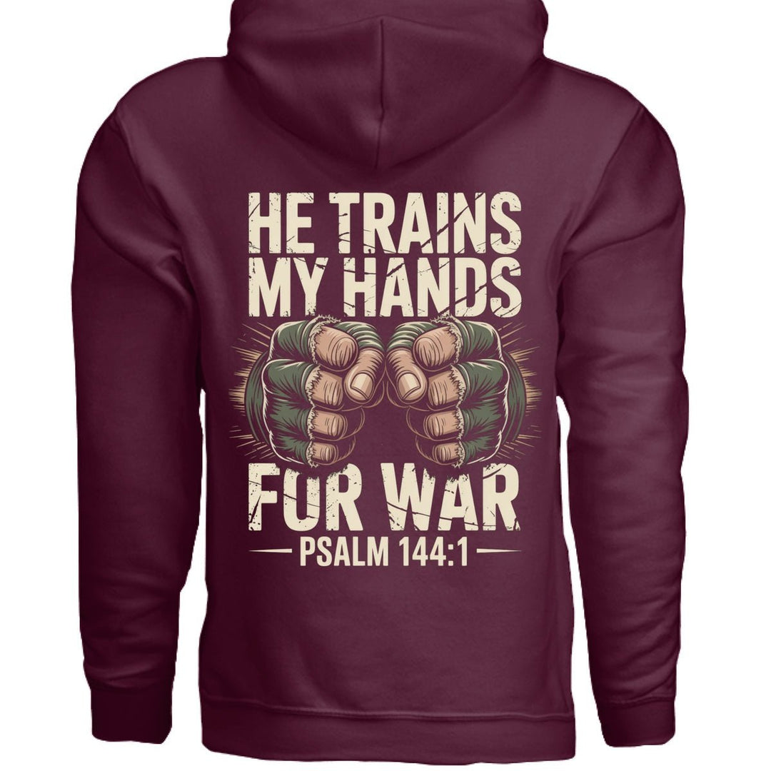 He Trains My Hands Hoodie - Stone & Sling