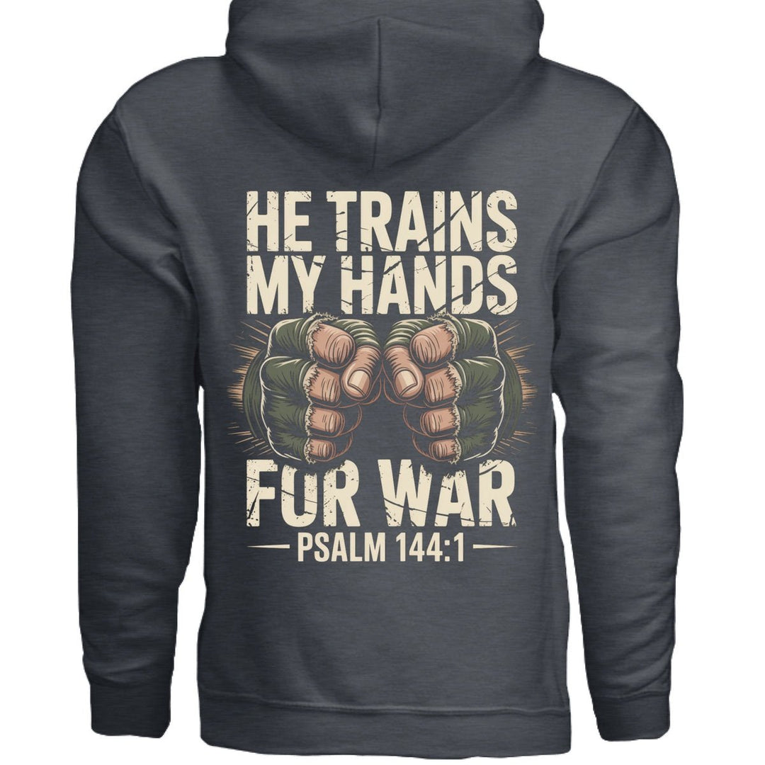 He Trains My Hands Hoodie - Stone & Sling