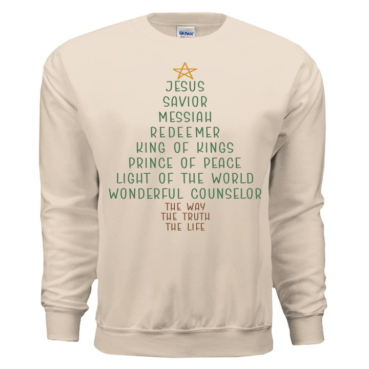 Jesus Tree Crewneck Sweatshirt - Stone & Sling