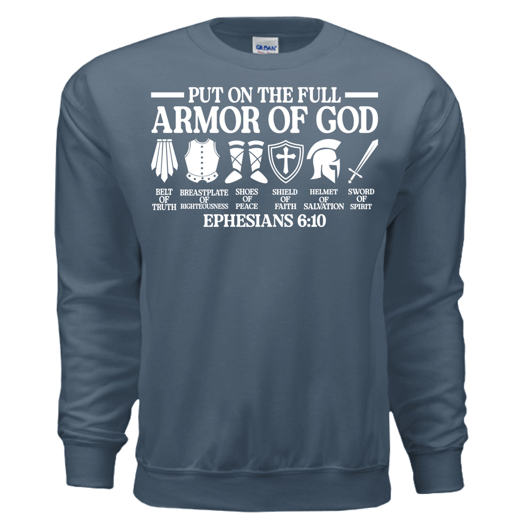 Armor of God Crewneck Sweatshirt - Stone & Sling