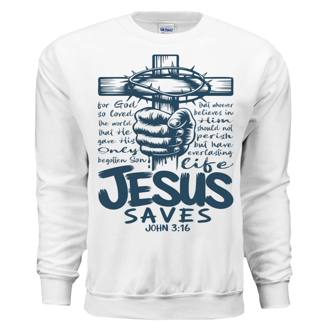 Jesus Saves Crewneck Sweatshirt - Stone & Sling
