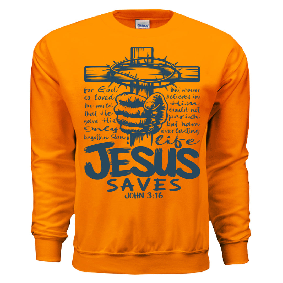 Jesus Saves Crewneck Sweatshirt - Stone & Sling