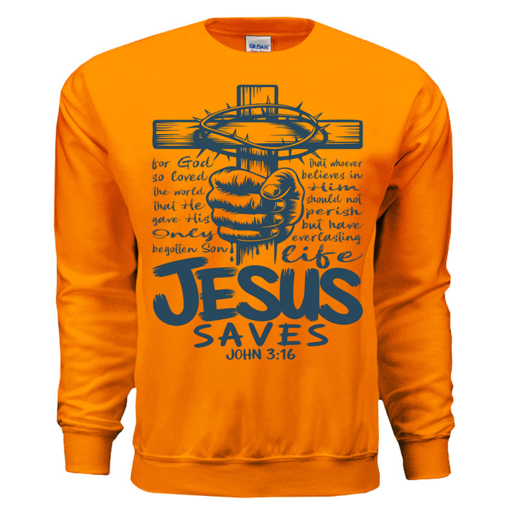 Jesus Saves Crewneck Sweatshirt - Stone & Sling