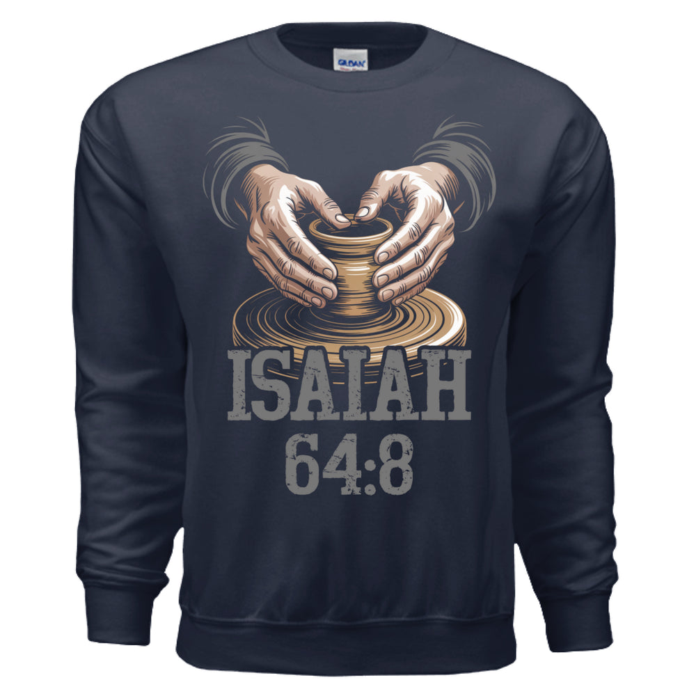 Isaiah 64:8 The Potter & Clay Crewneck Sweatshirt - Stone & Sling