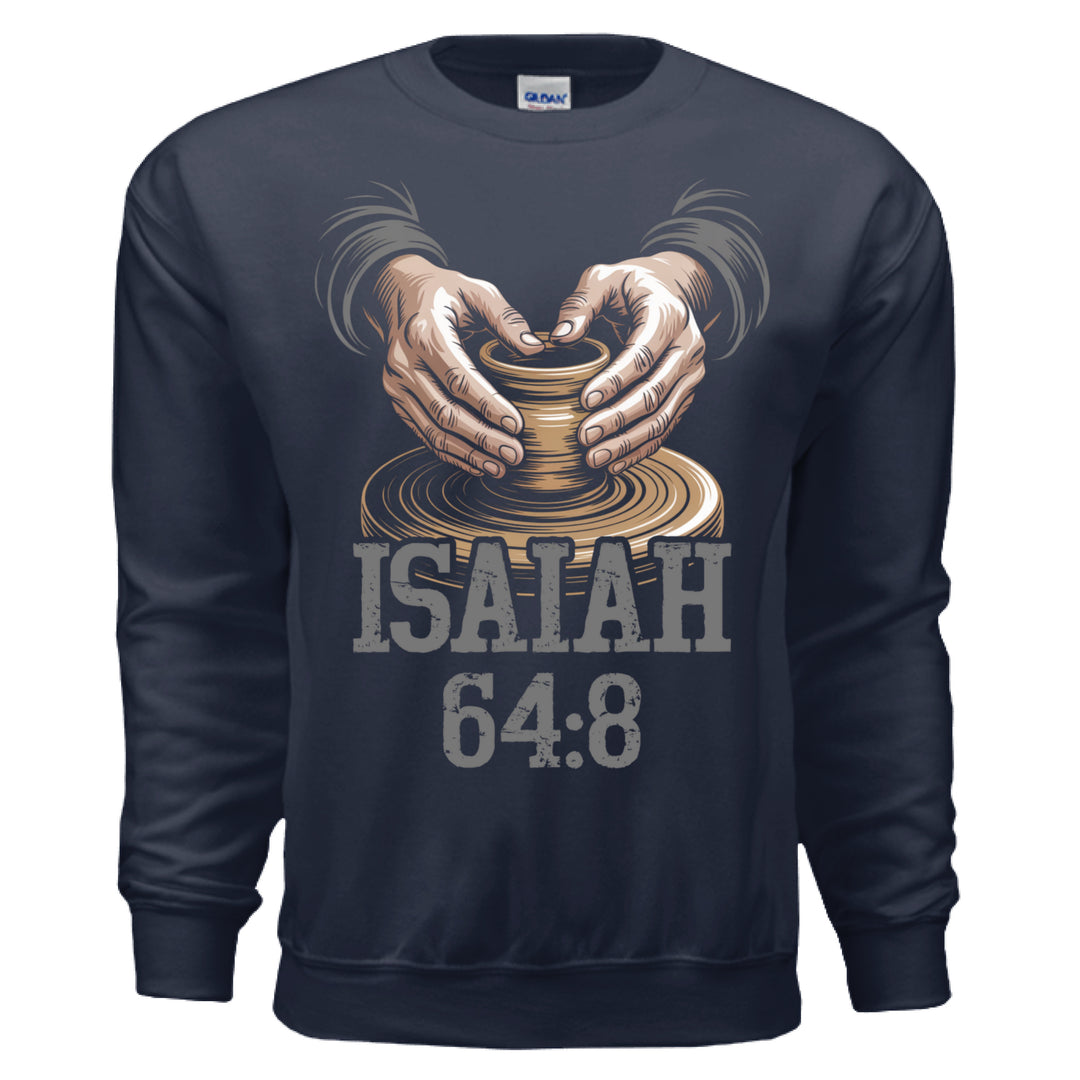 Isaiah 64:8 The Potter & Clay Crewneck Sweatshirt - Stone & Sling