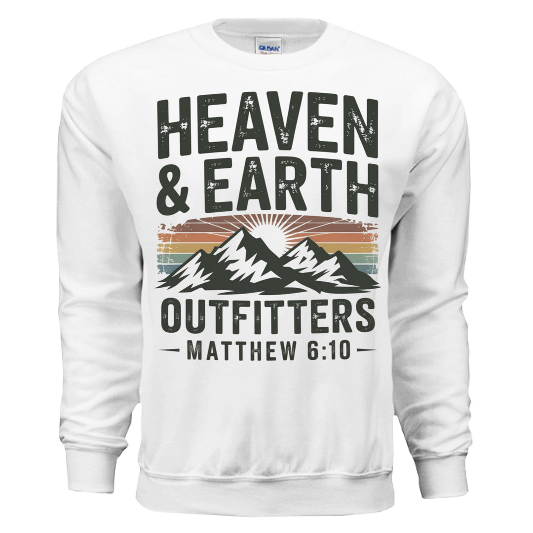 Heaven and Earth Crewneck Sweatshirt - White - Stone & Sling