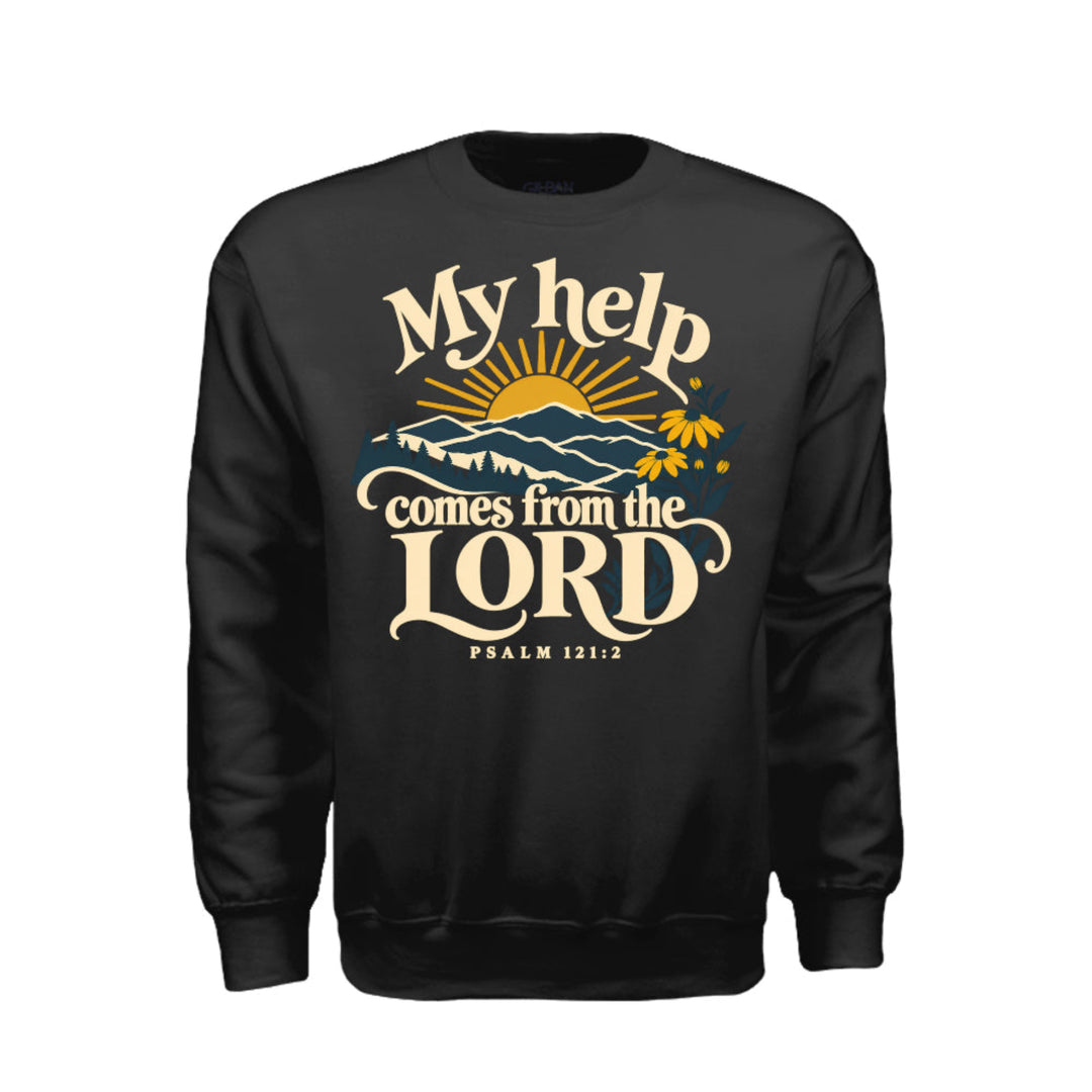 My Help Comes from the Lord Crewneck Sweatshirt - Black - Stone & Sling
