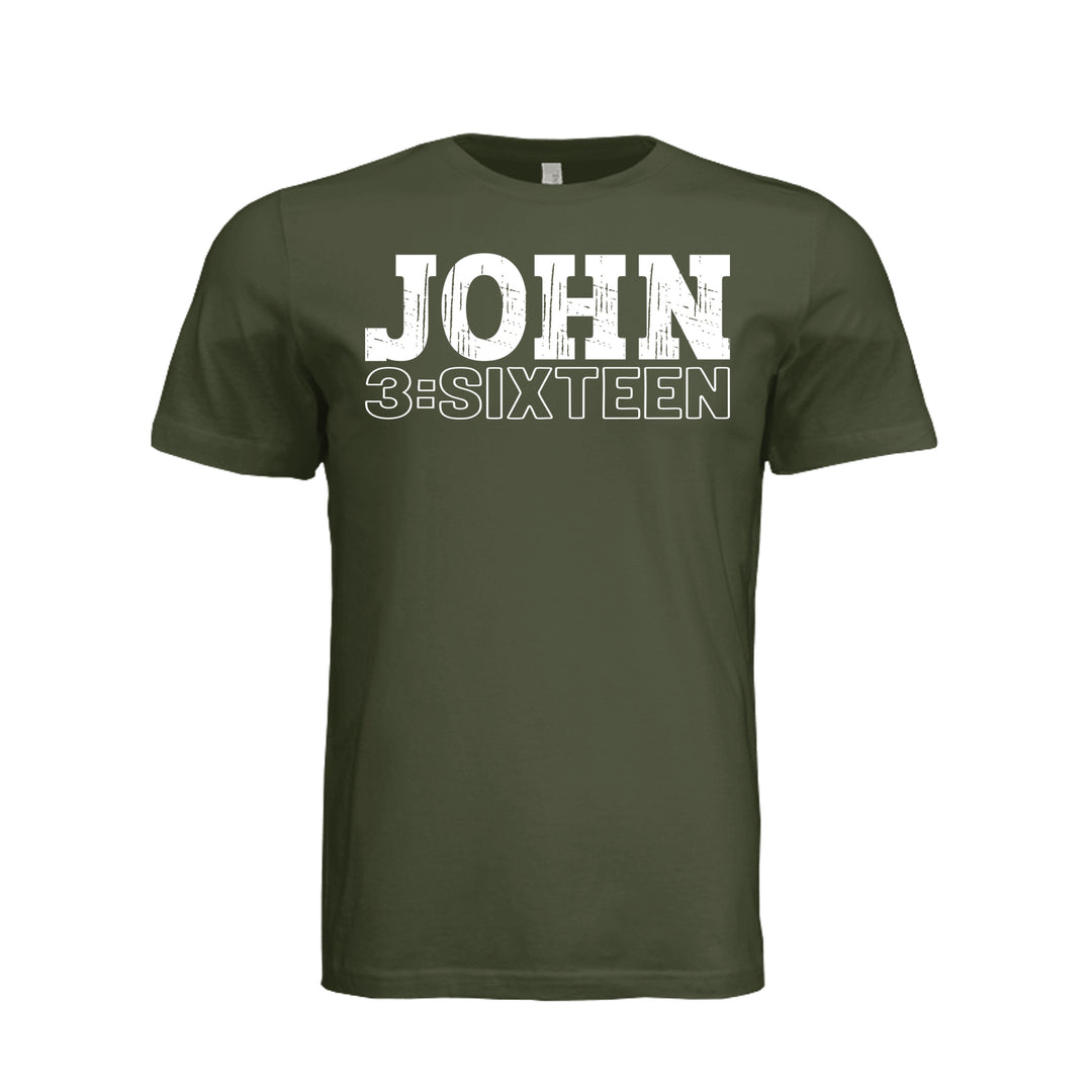 John 3:Sixteen Unisex Tee - Military Green - Stone &amp; Sling