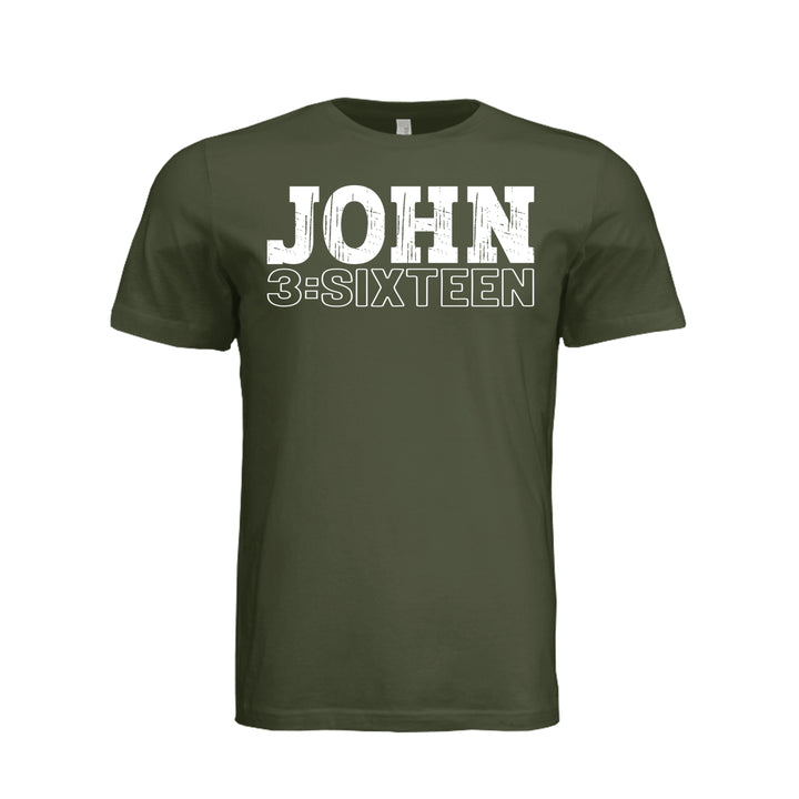John 3:Sixteen Unisex Tee - Military Green - Stone &amp; Sling