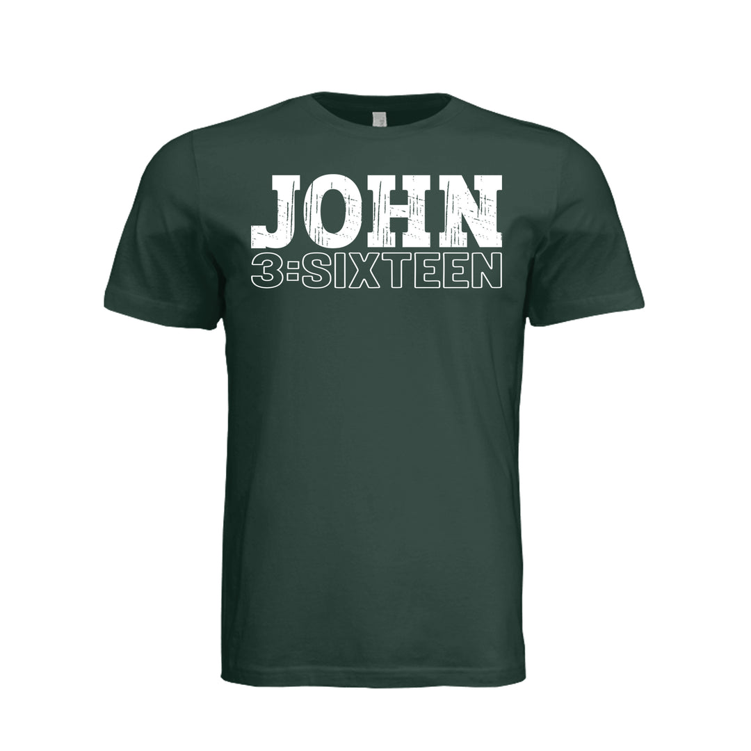 John 3:Sixteen Unisex Tee - Hunter Green - Stone &amp; Sling