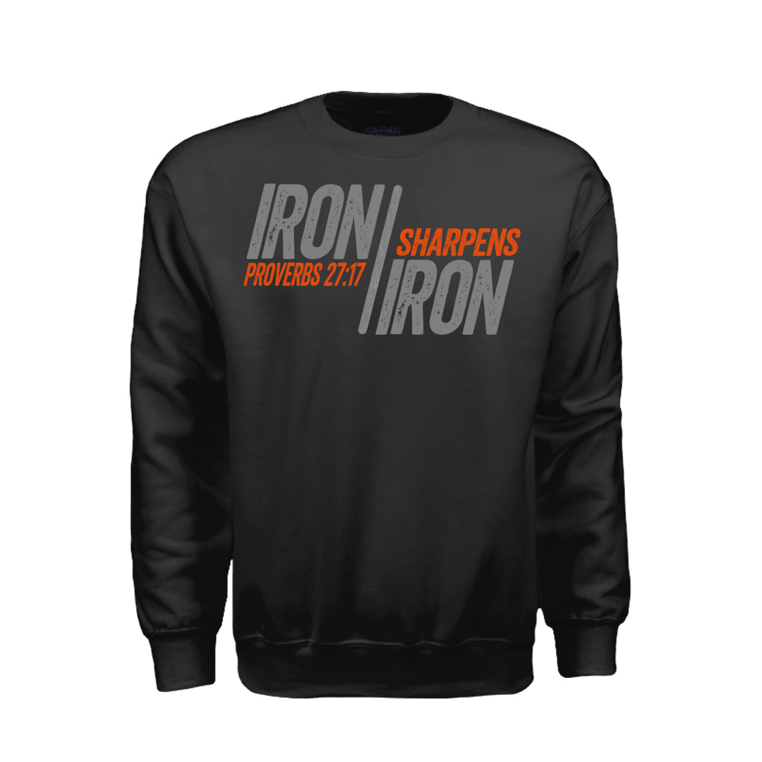 Iron Sharpens Iron Crewneck Sweatshirt - Black - Stone & Sling