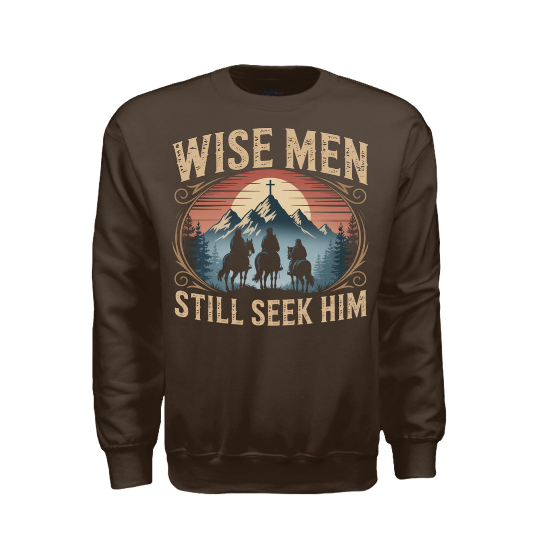 Wise Men Still Seek Him Crewneck Sweatshirt - Dark Chocolate - Stone &amp; Sling