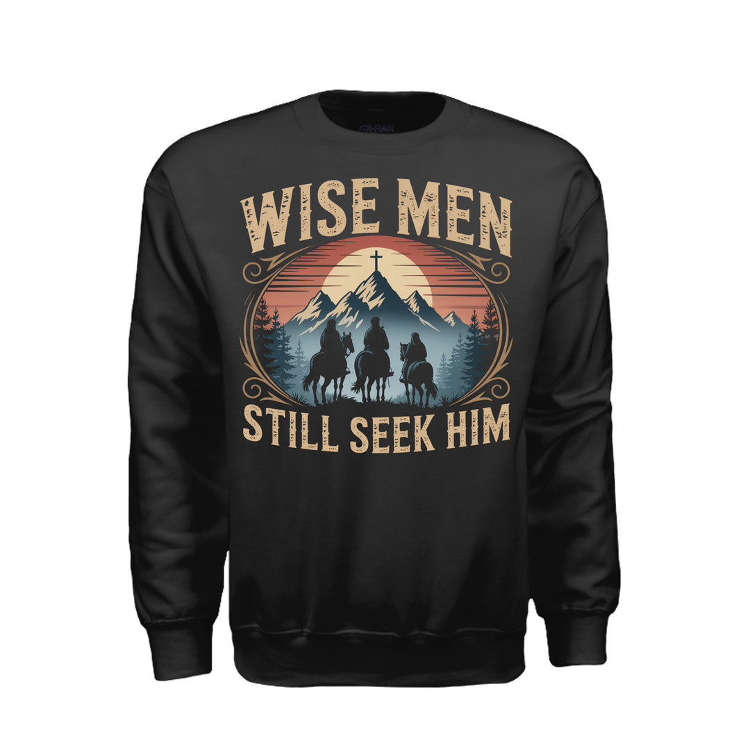 Wise Men Still Seek Him Crewneck Sweatshirt - Black - Stone & Sling