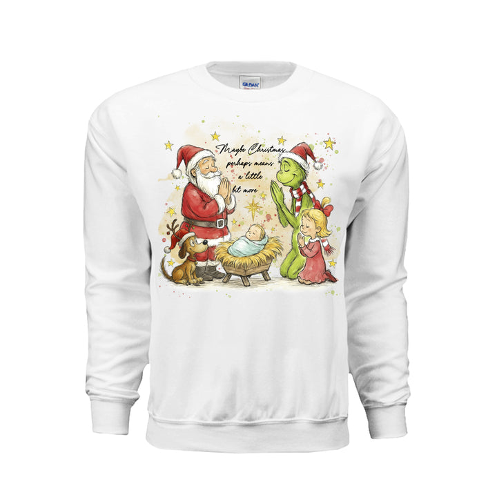 A Little Bit More Christmas Crewneck Sweatshirt - White - Stone &amp; Sling