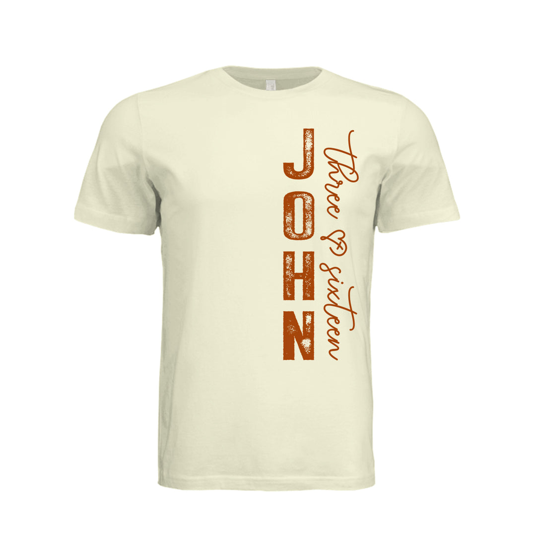 John 3:16 Unisex Tee - Natural - Stone &amp; Sling