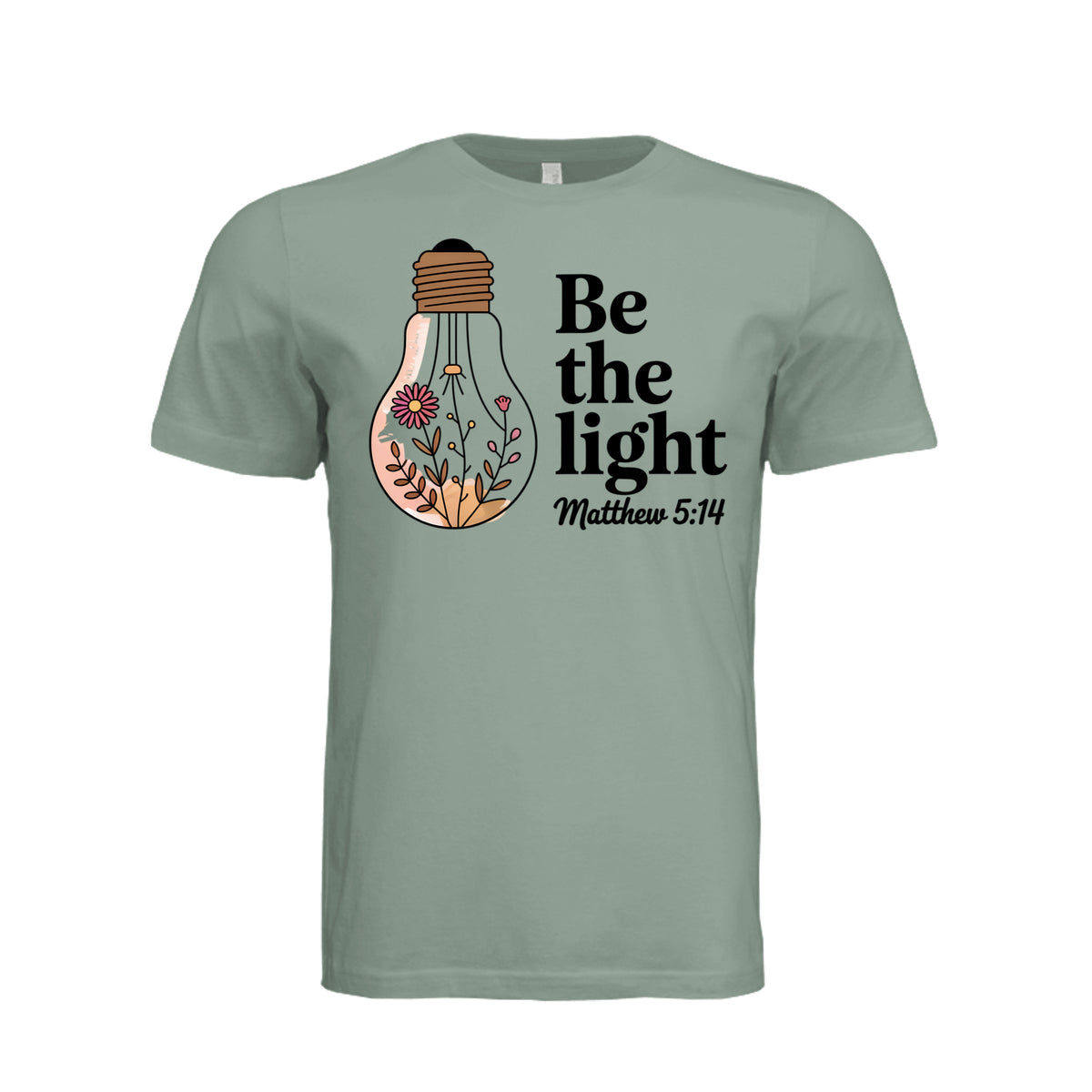 Be The Light Unisex Tee - Sage - Stone & Sling