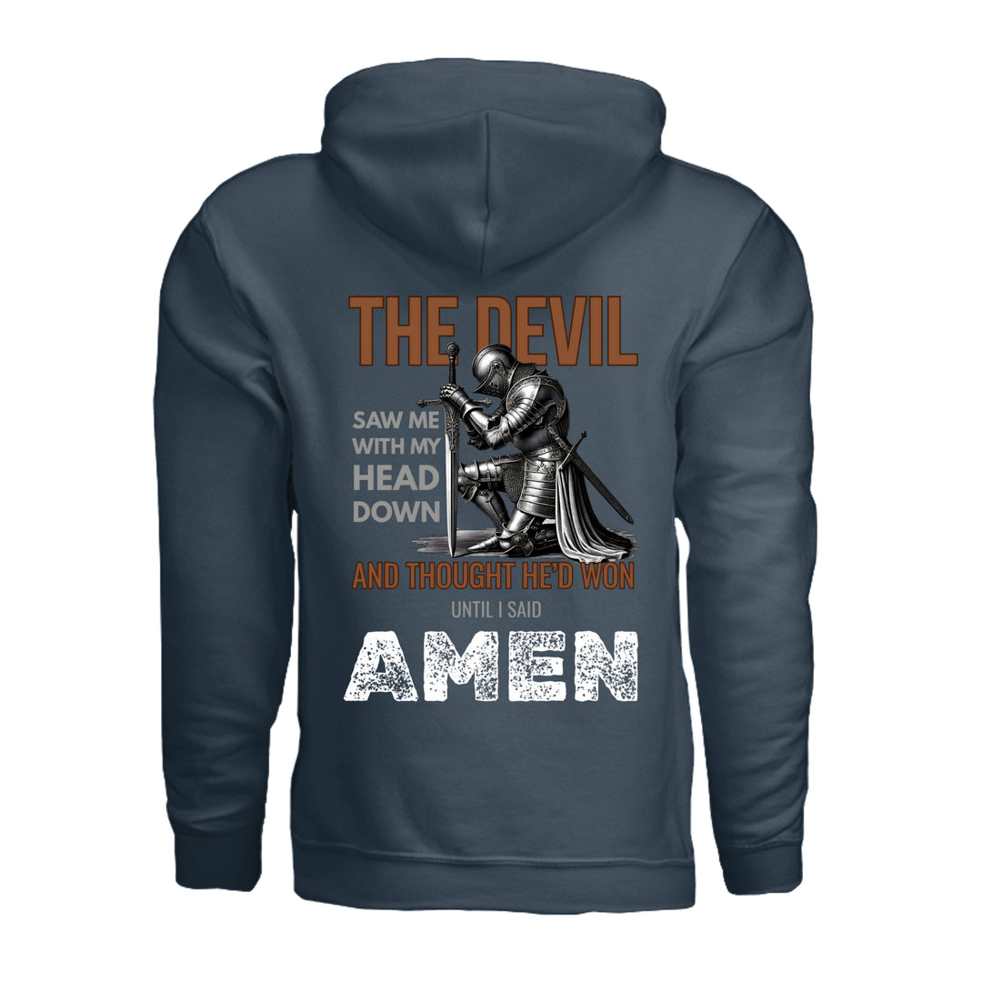 Until I Said Amen - Hoodie - Blue Dusk - Back - Stone & Sling